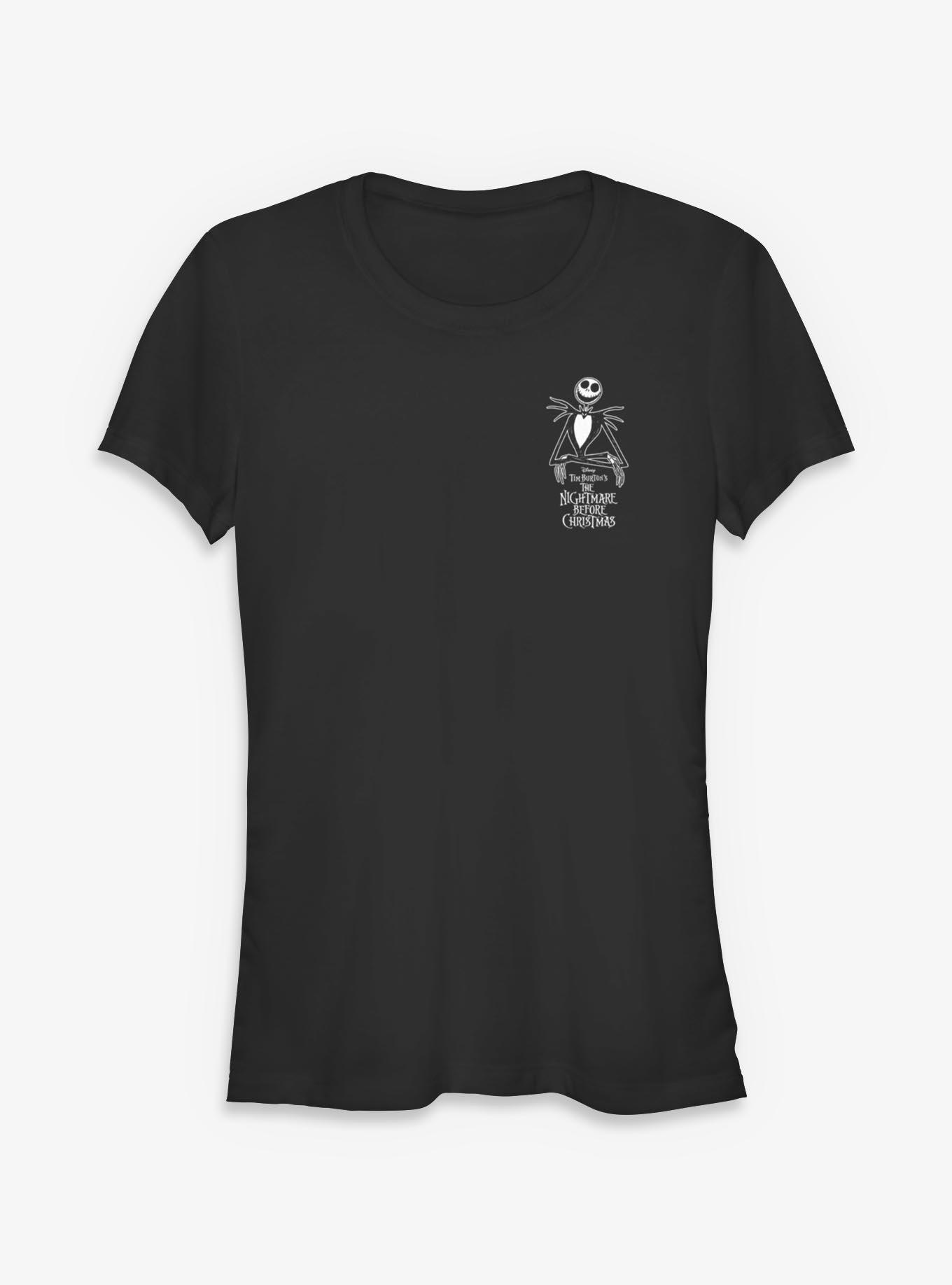 Disney The Nightmare Before Christmas Jack Pocket Logo Girls T-Shirt T-Shirt | High-Quality Print | Great Gift Idea
