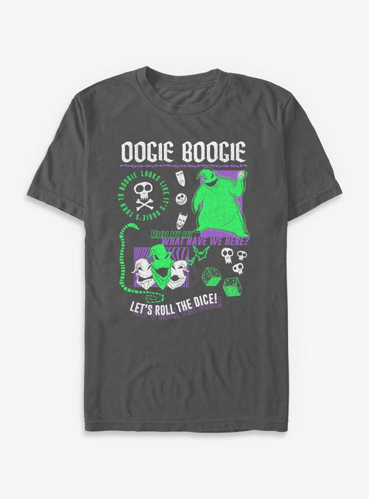 Disney The Nightmare Before Christmas Oogie Boogie Multi Hit Garment Dye T-Shirt T-Shirt | Streetwear Vibe | Great Gift Idea