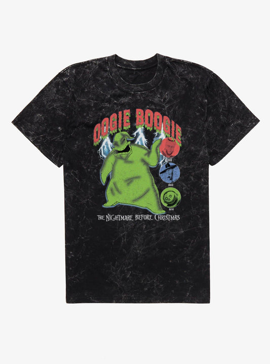 Disney The Nightmare Before Christmas Oogie Boogie Mineral Wash T-Shirt Hot Topic Exclusive T-Shirt | Streetwear Vibe | Trending Now
