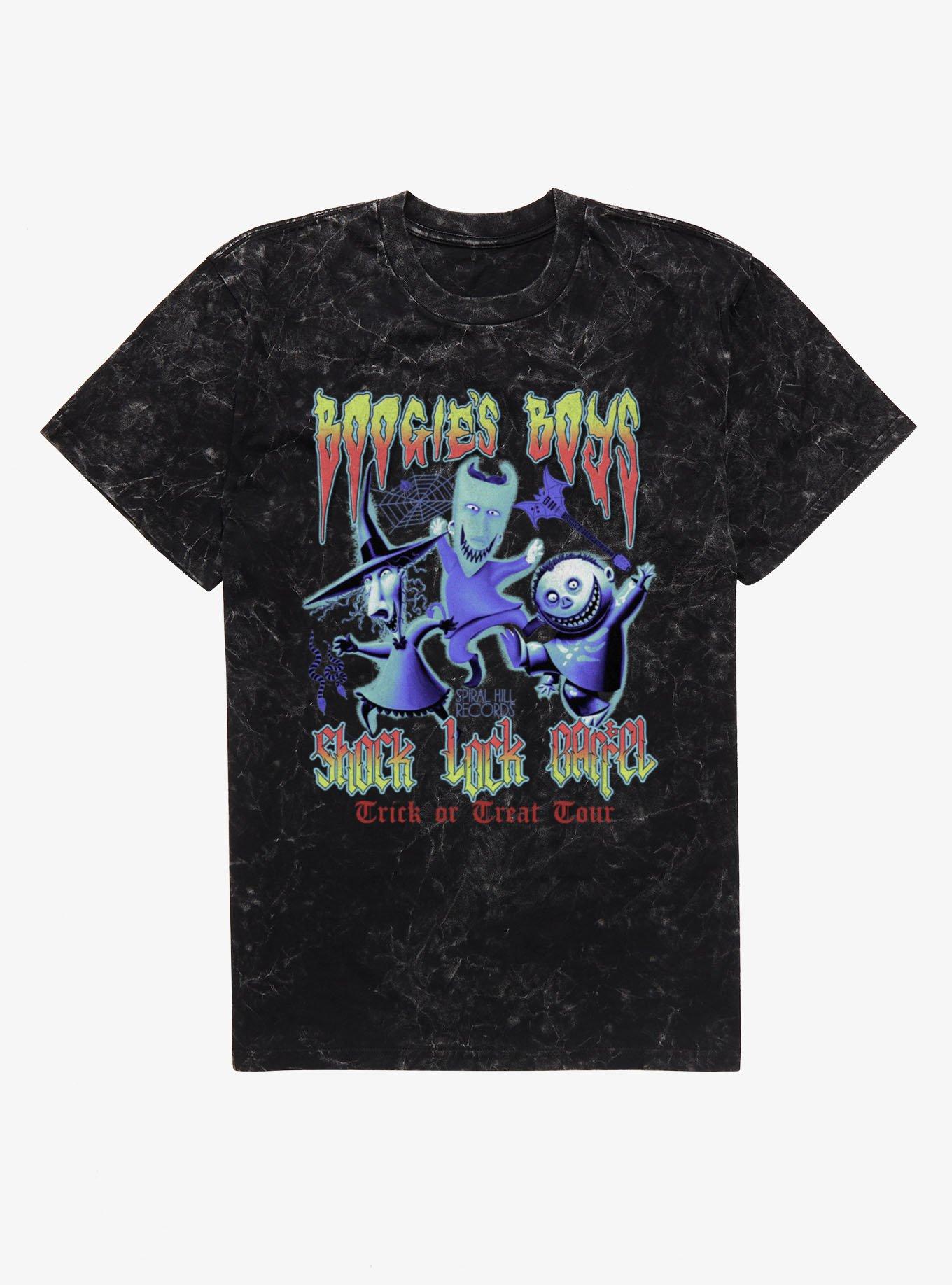 Disney The Nightmare Before Christmas Boogie's Boys Trick Or Treat Tour Mineral Wash T-Shirt Hot Topic Exclusive T-Shirt | Exclusive Edition | Great Gift Idea