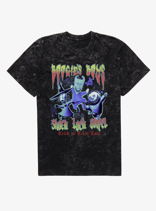 Disney The Nightmare Before Christmas Boogie's Boys Trick Or Treat Tour Mineral Wash T-Shirt Hot Topic Exclusive T-Shirt | Exclusive Edition | Great Gift Idea