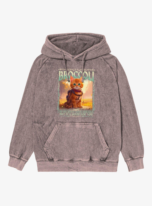 Fourth Wing Broccoli Portrait Mineral Wash Hoodie Hot Topic Exclusive