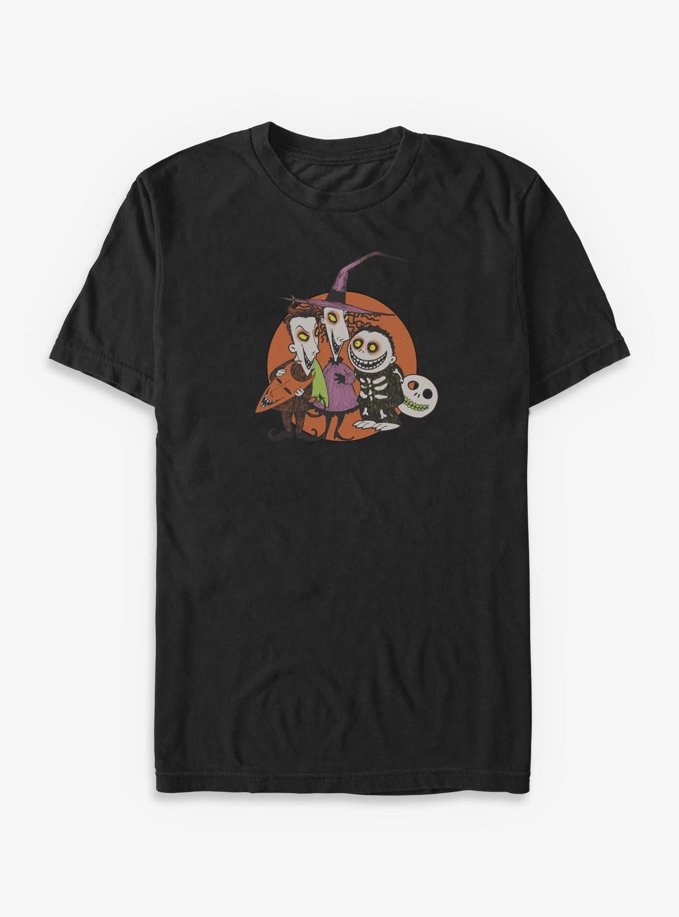 Disney The Nightmare Before Christmas Troublemakers Trio Shock Lock Barrel Big Tall T-Shirt T-Shirt | High-Quality Print | Great Gift Idea