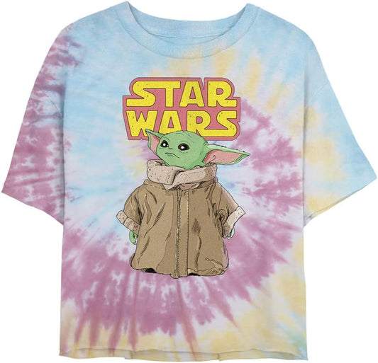 STAR WARS Mandalorian Logo Child Gaze Women's Fast Fashion Short Sleeve Tee Shirt