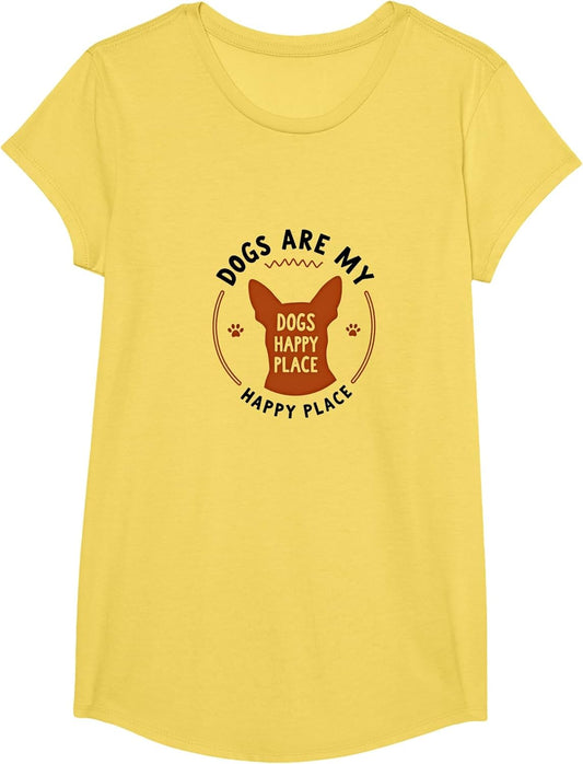 Dogs are My Happy Place Pet Lover Quote