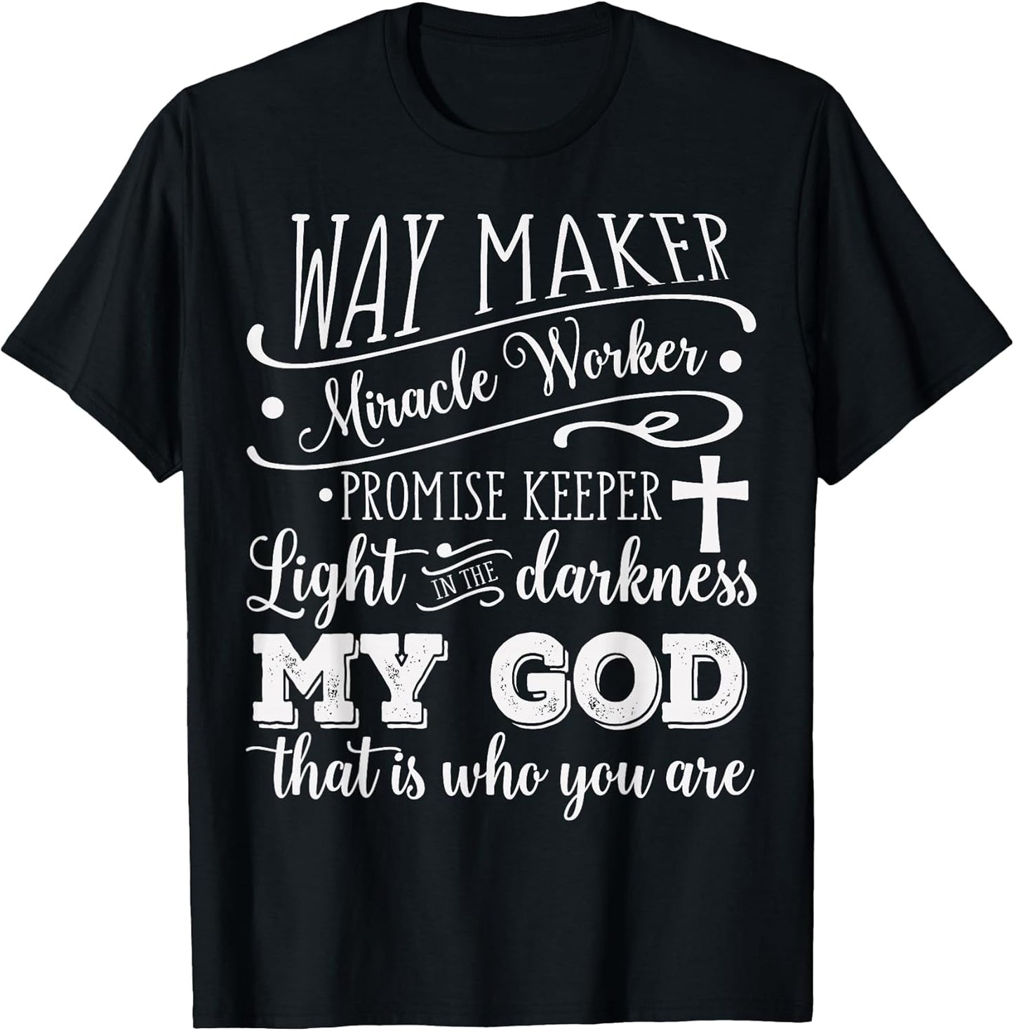 Vintage Way Maker Miracle Worker My God Christian Saying