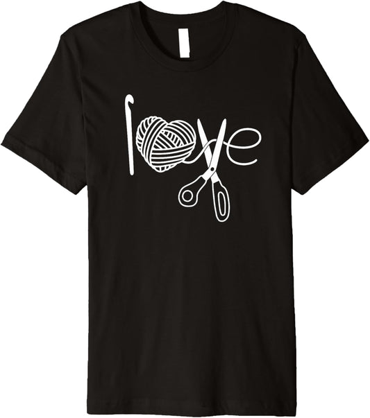 Crochet Love Crochet Heart Yarn Knitting I Love Crochet Premium