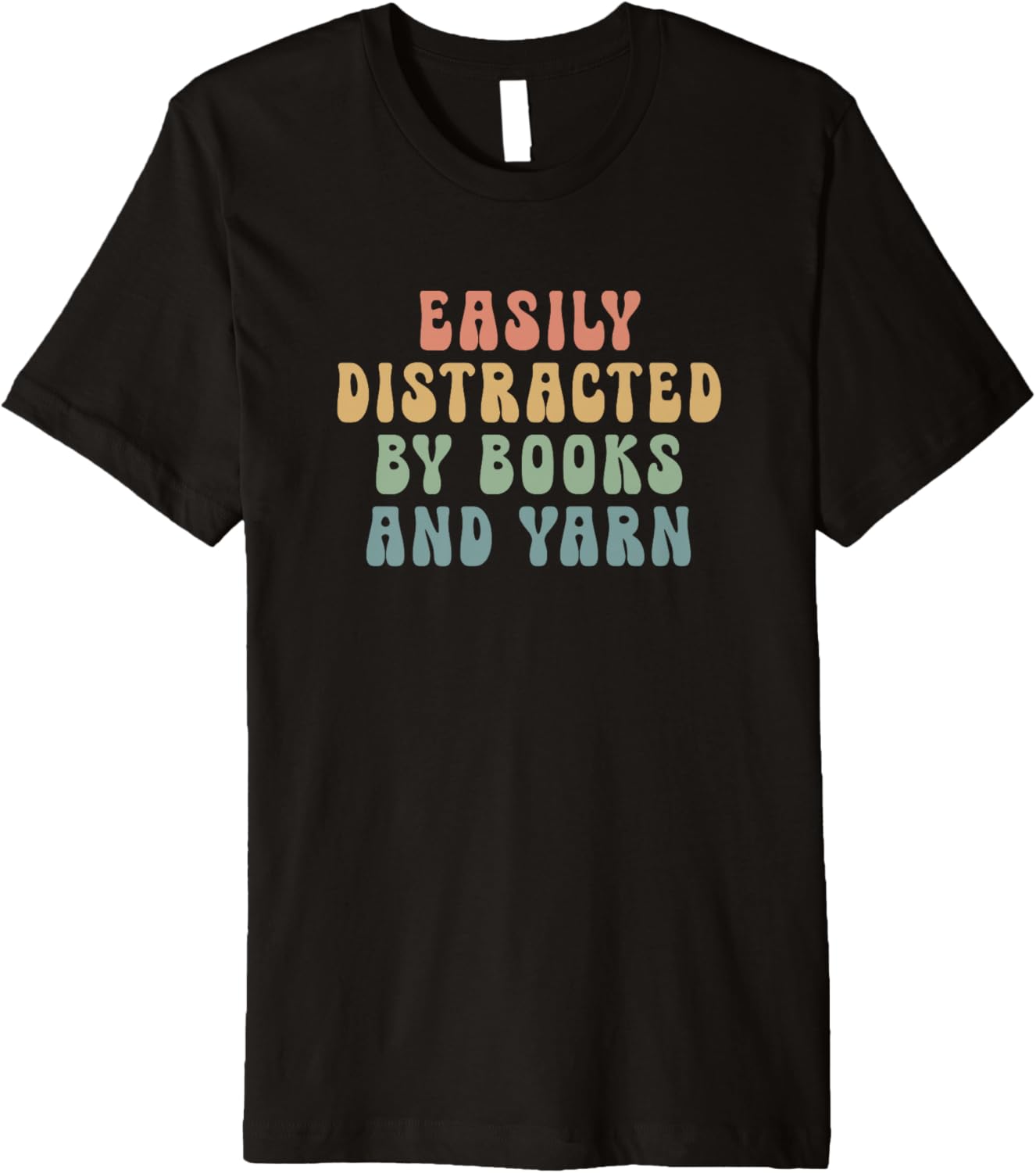 Easily distracted by books and yarn - Funny Knitting Lovers Premium