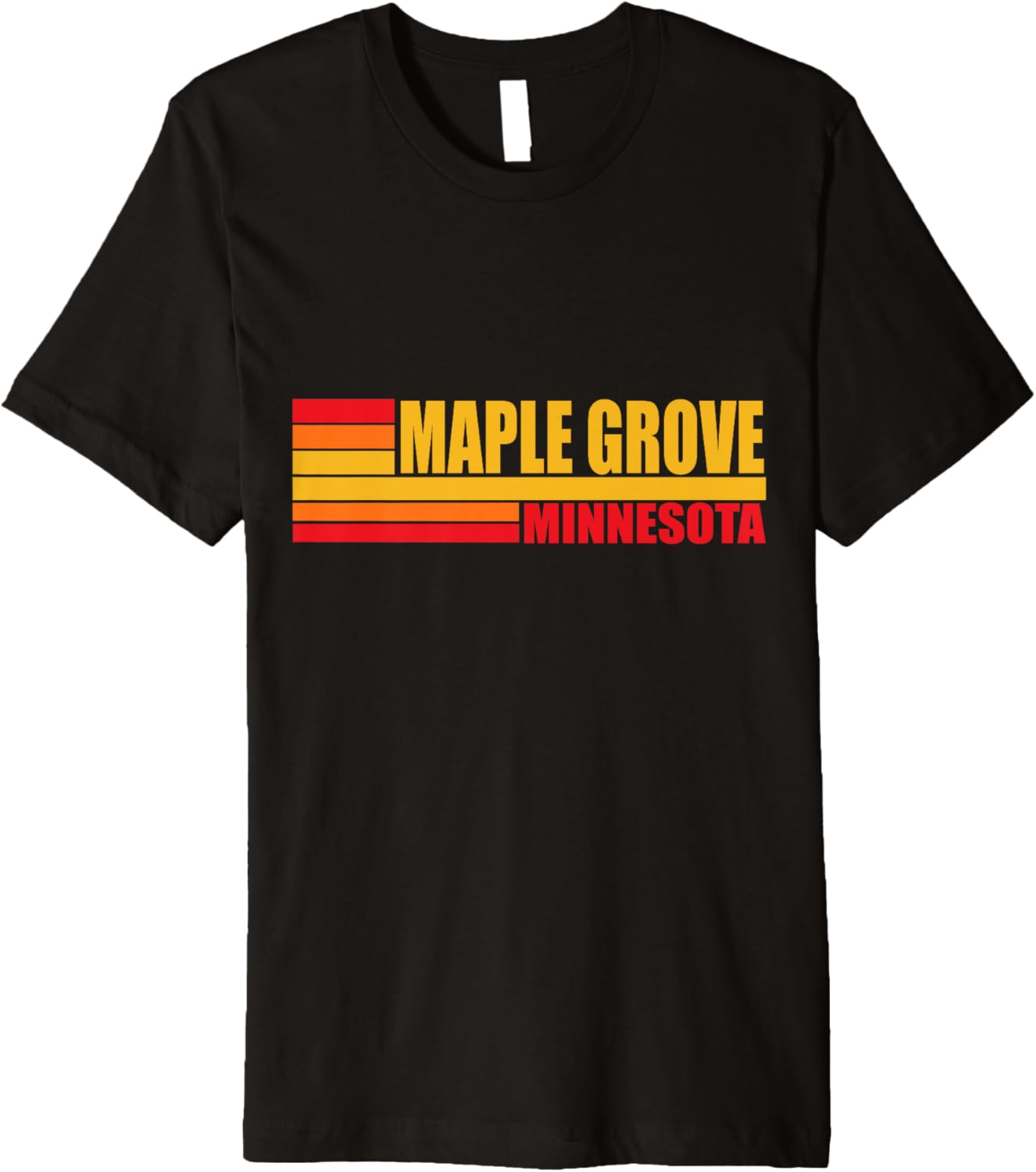 Red Retro Vintage Maple Grove Fun Real Place in Minnesota MN Premium