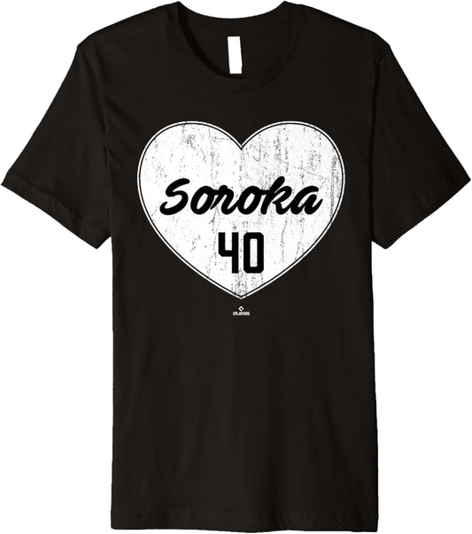 Distressed Heart Michael Soroka Chicago Baseball MLBPA Premium