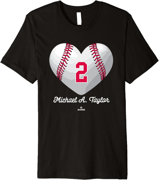 Baseball Heart Number Michael A Taylor Minnesota MLBPA Premium