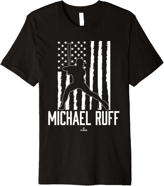 Distressed Flag Swing Michael Ruff Prospect Baseball Fan Premium