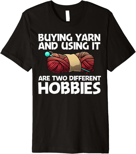 Cool Knitting For Women Girls Crochet Yarn Knitter Crocheter Premium