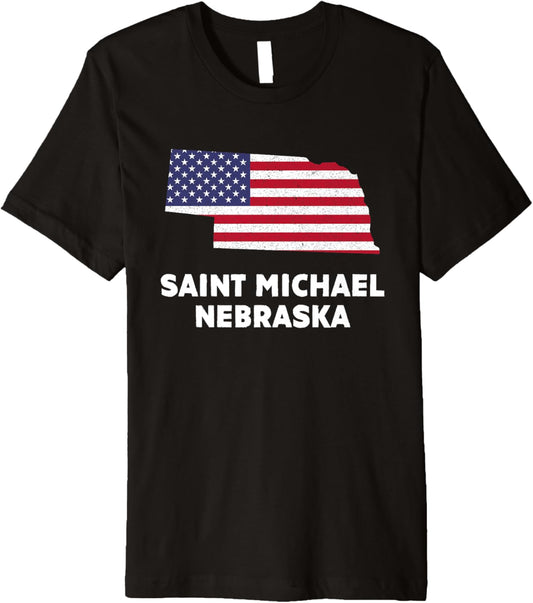 Distressed Patriotic USA Flag Saint Michael, Nebraska Premium