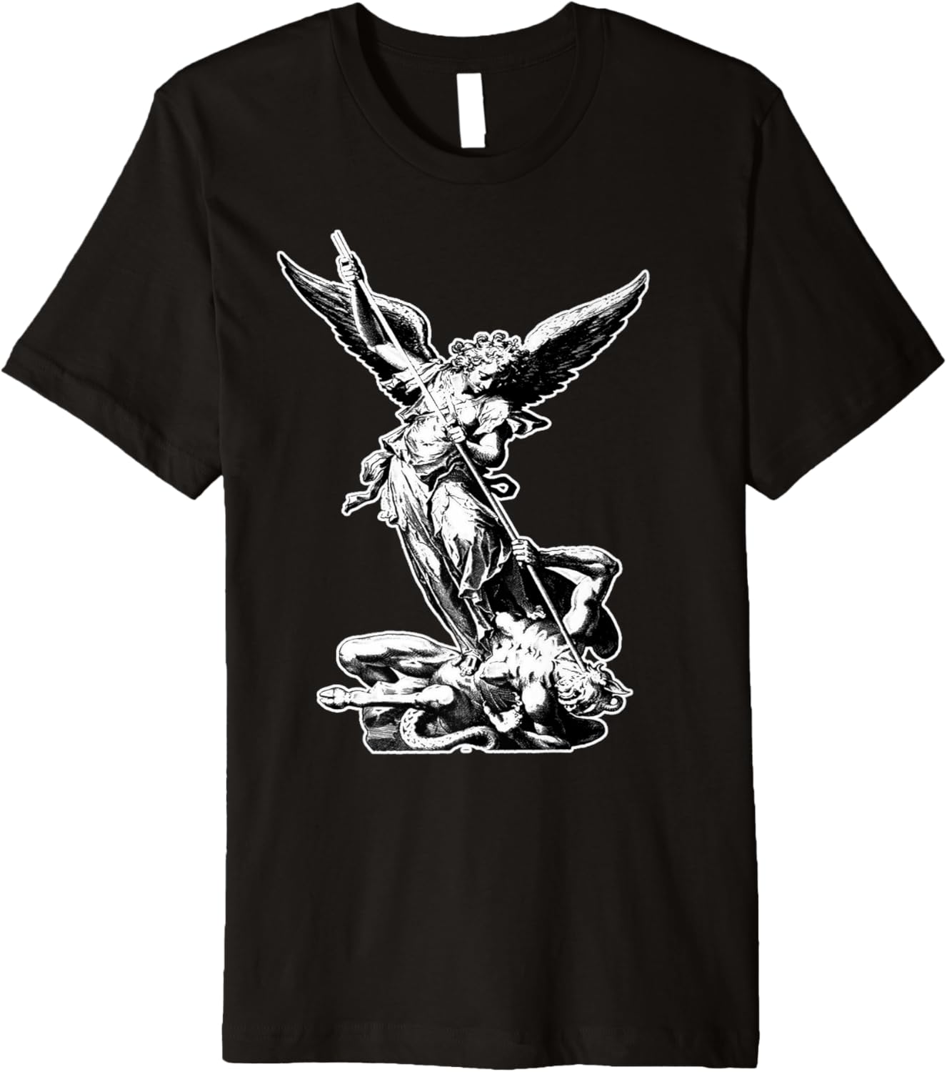 Saint Michael Archangel defeats the Devil Christian Goth Premium