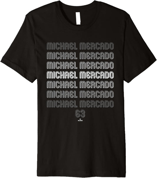 Retro Repeating Text Michael Mercado Philadelphia Baseball Premium