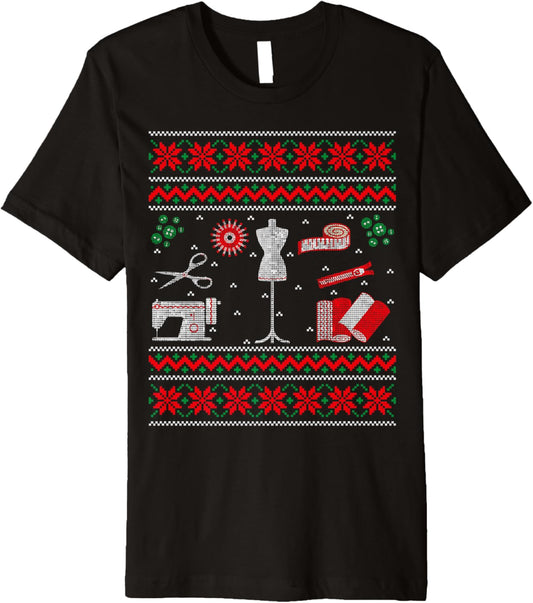 Sewing Yarn Quilting Ugly Sweater Sewing Tailor Christmas Premium