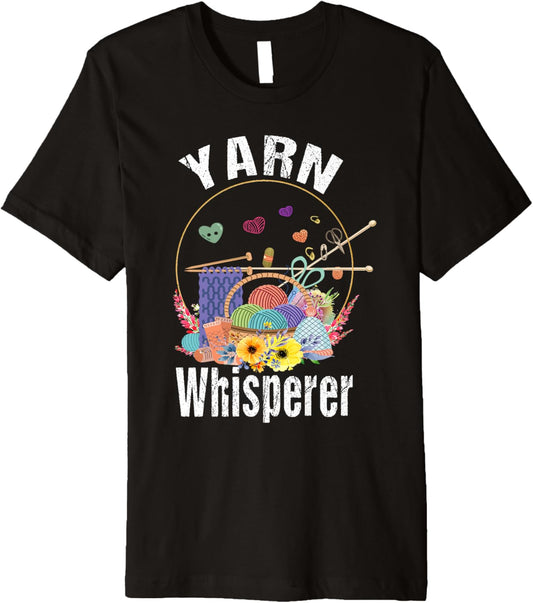 Funny Girl Knitter Yarn Whisperer For yarn Lover mom Grandma Premium
