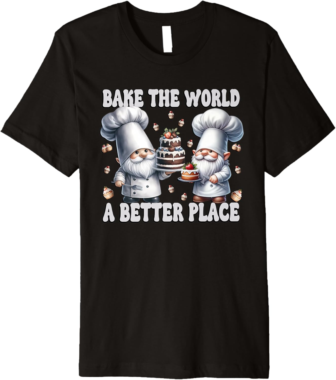 Cute Cupcake Gnomes For Girls Bake The World A Better Place Premium