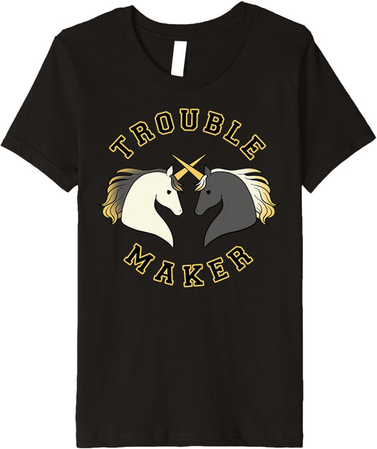 Trendy Dueling Unicorns Trouble Maker Premium