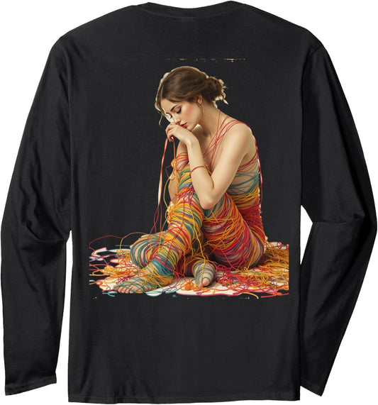 Fantasy Woven Wrapped Yarn Long Sleeve