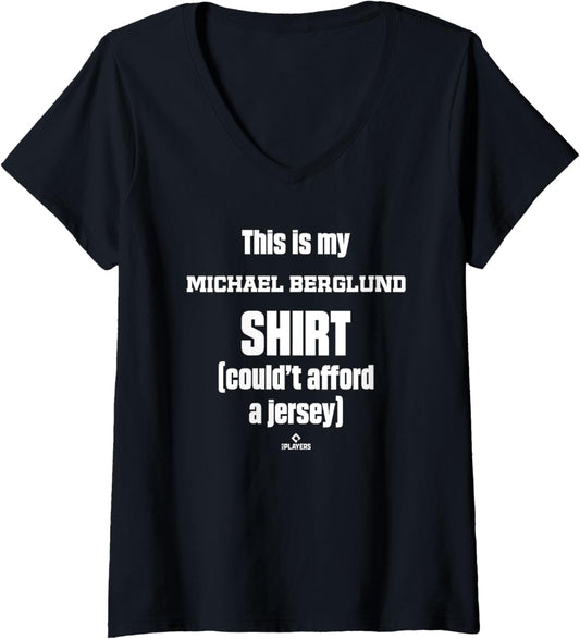 Womens This Is My Shirt Michael Berglund Prospect Baseball Fan Gear V-Neck