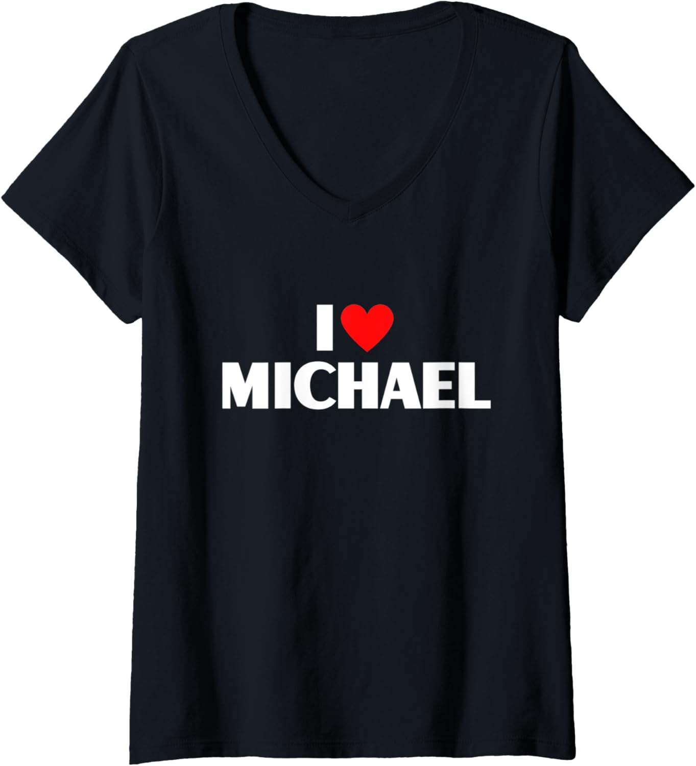 Womens I Love Michael - I Heart Michael V-Neck
