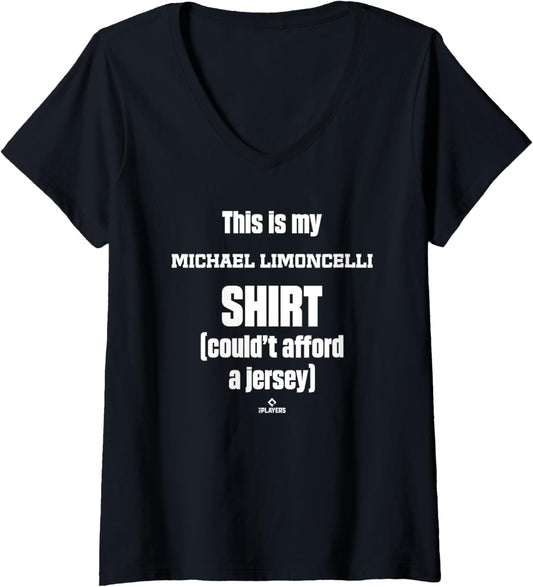 Womens This Is My Shirt Michael Limoncelli Prospect Baseball Fan V-Neck