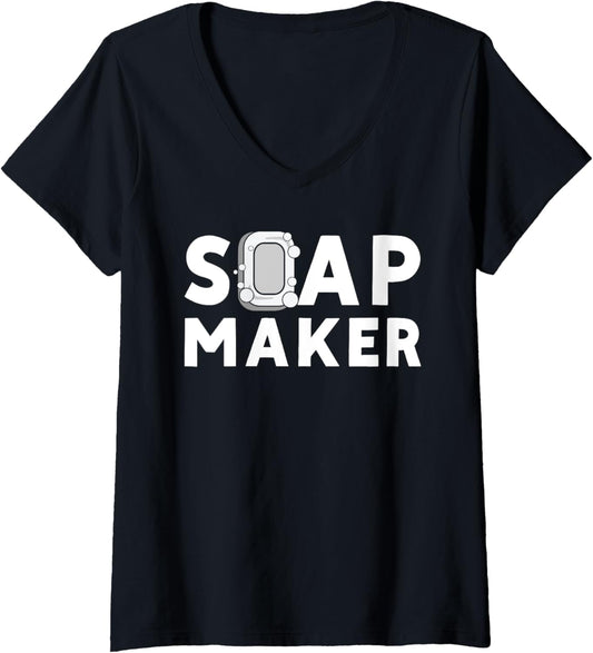 Womens Soap Making Soap Maker V-Neck
