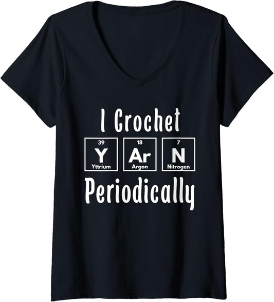Crochet Periodically Crochet Crochet Crochet Yarn Lover V-Neck