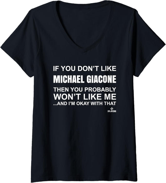Womens Michael Giacone Prospect Baseball Fan Gear V-Neck