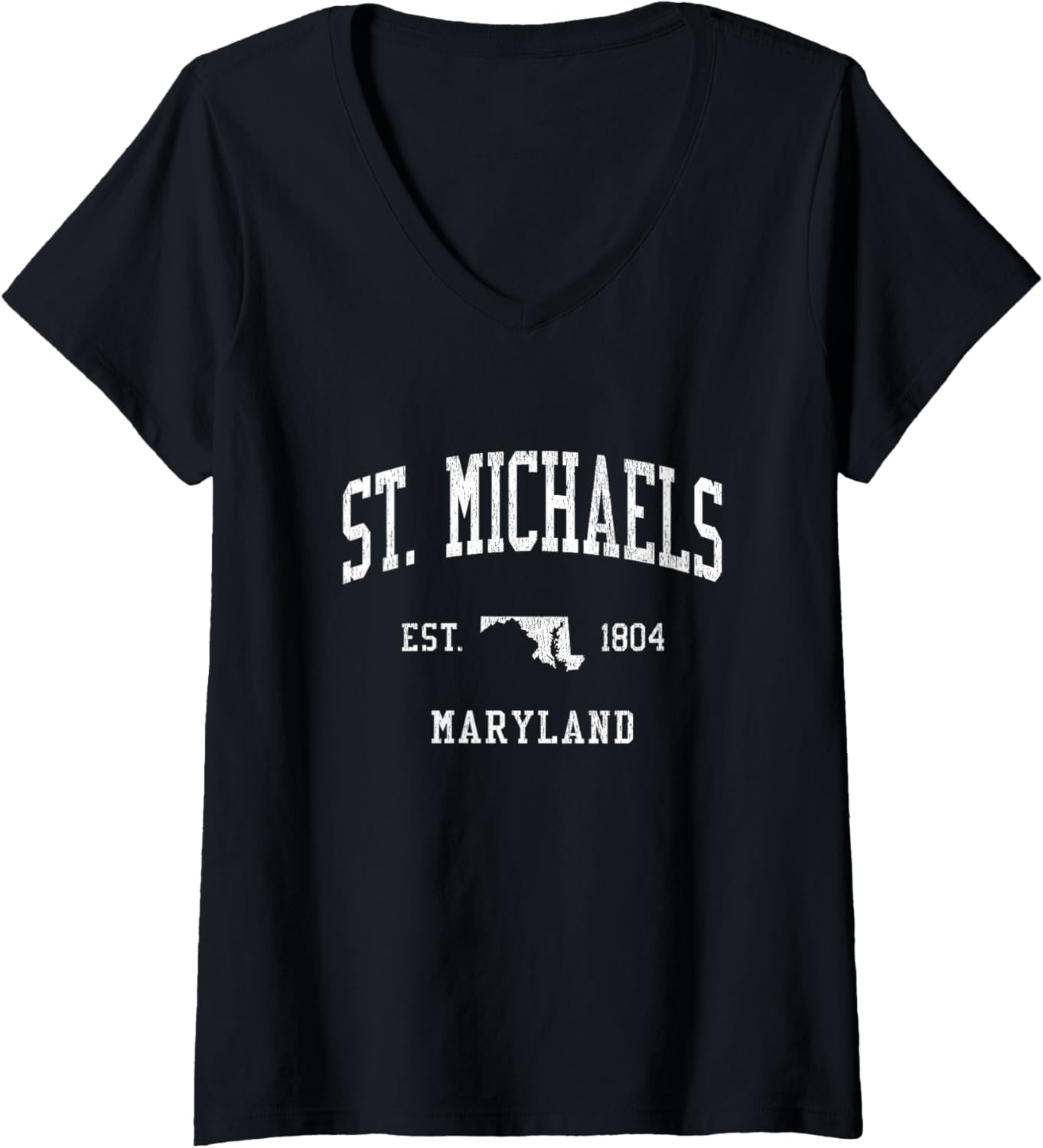 St. Michaels MD Vintage Athletic Sports JS01 V-Neck