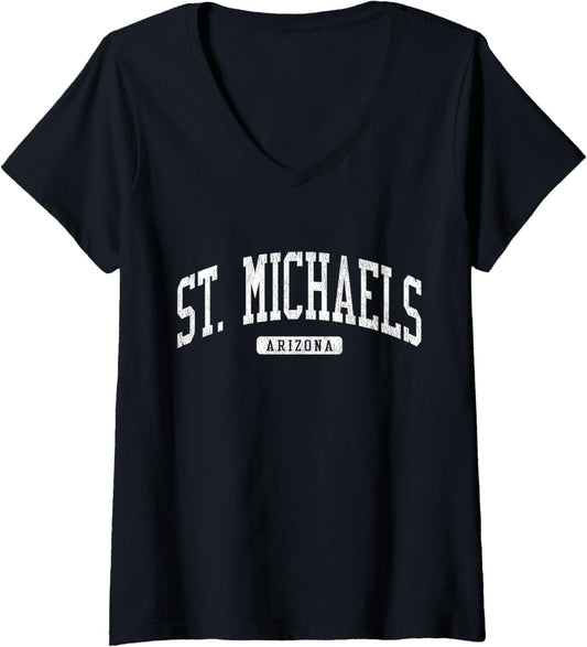 Womens St. Michaels Arizona AZ JS03 College University Style V-Neck