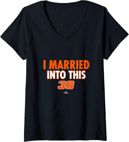 Womens I Married Into This Michael Conforto V-Neck