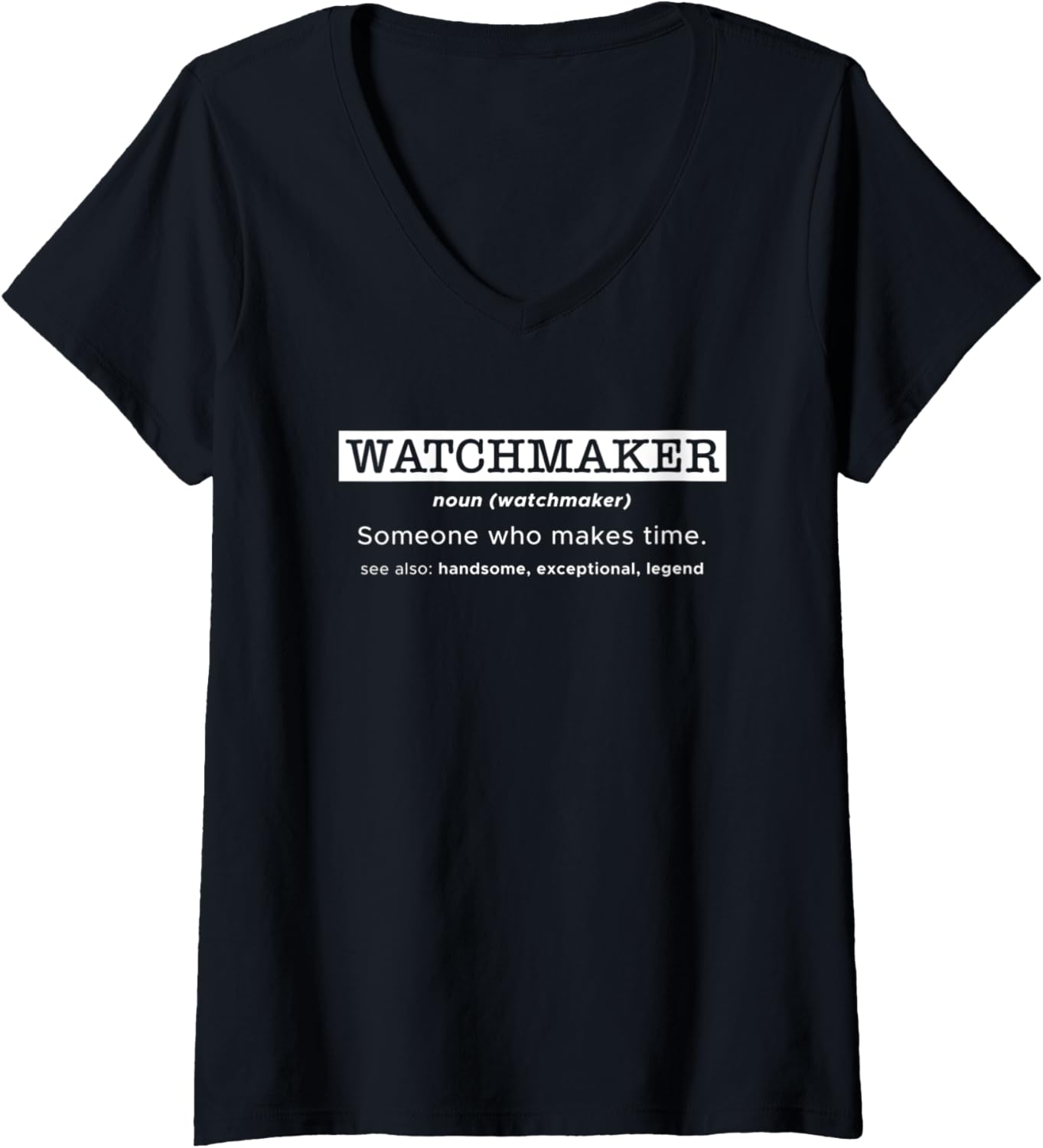 Womens Watchmaker Definition Watch Maker Horologist V-Neck