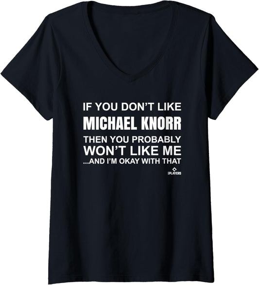 Womens Michael Knorr Prospect Baseball Fan Gear V-Neck