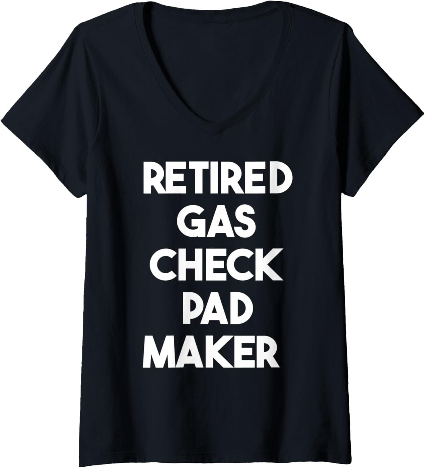 Womens Retired Gas Check Pad Maker V-Neck