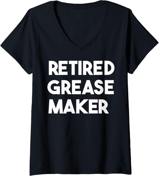 Womens Retired Grease Maker V-Neck