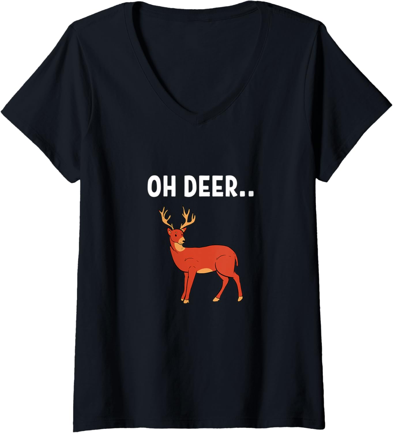 Womens Oh Deer... Pun Maker V-Neck