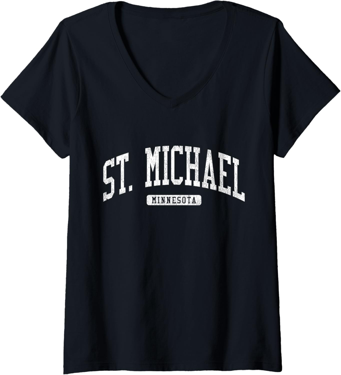 Womens St. Michael Minnesota MN JS03 College University Style V-Neck
