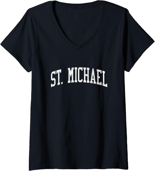 St. Michael MN Vintage Athletic Sports JS02 V-Neck