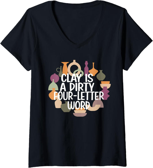Womens Pottery Ceramic Pottery Ceramics Pottery Maker V-Neck