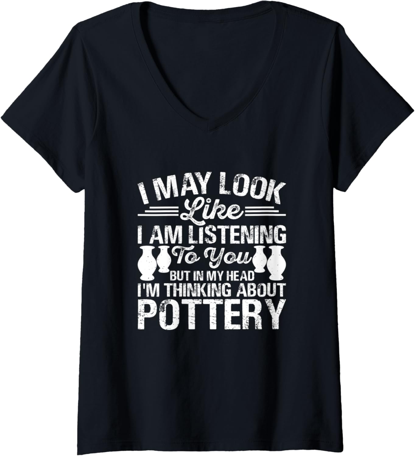 Womens Pottery Art Ceramic Clay Maker V-Neck