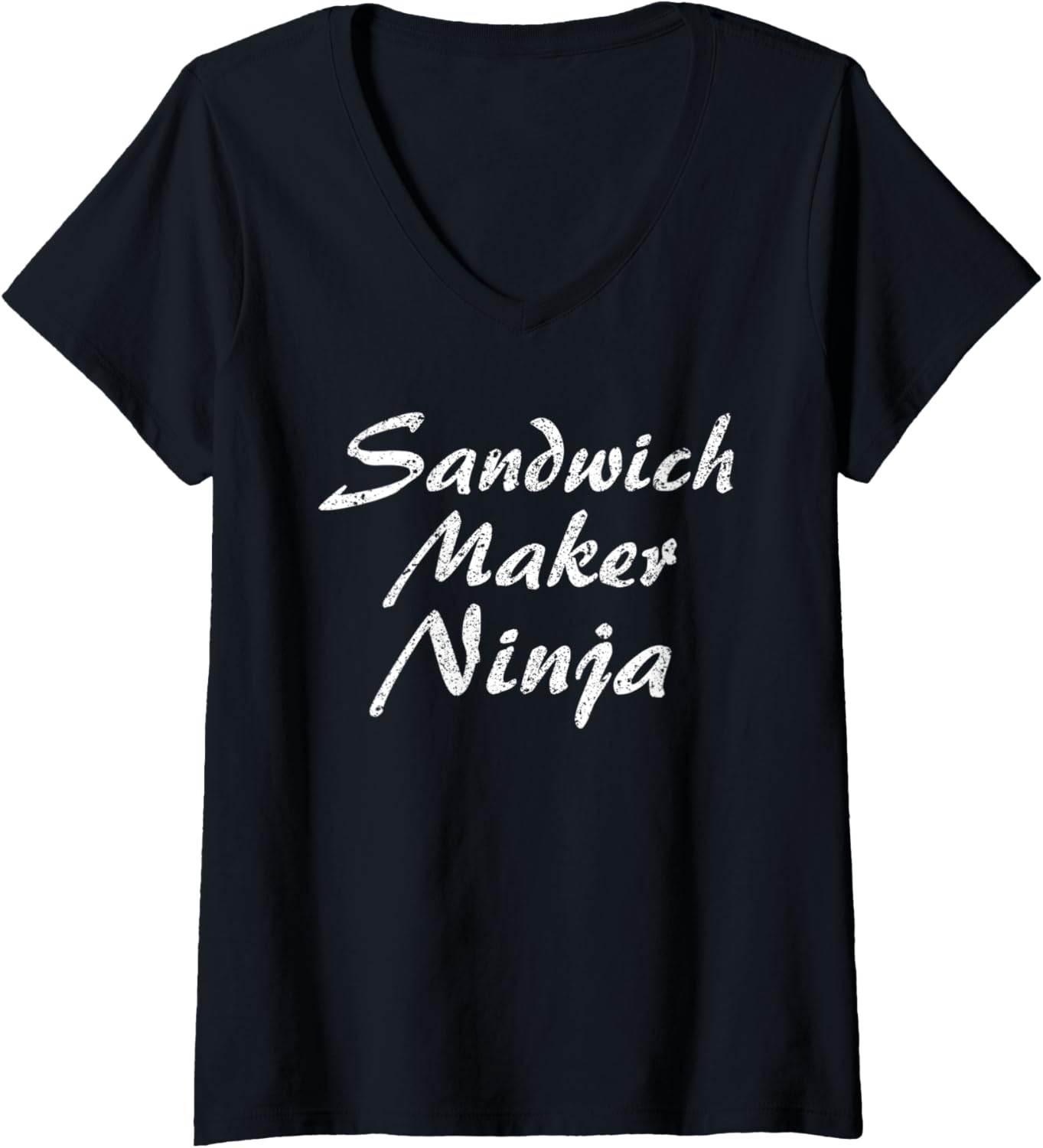 Womens Sandwich Maker Tshirt Job Occupation Funny Work V-Neck
