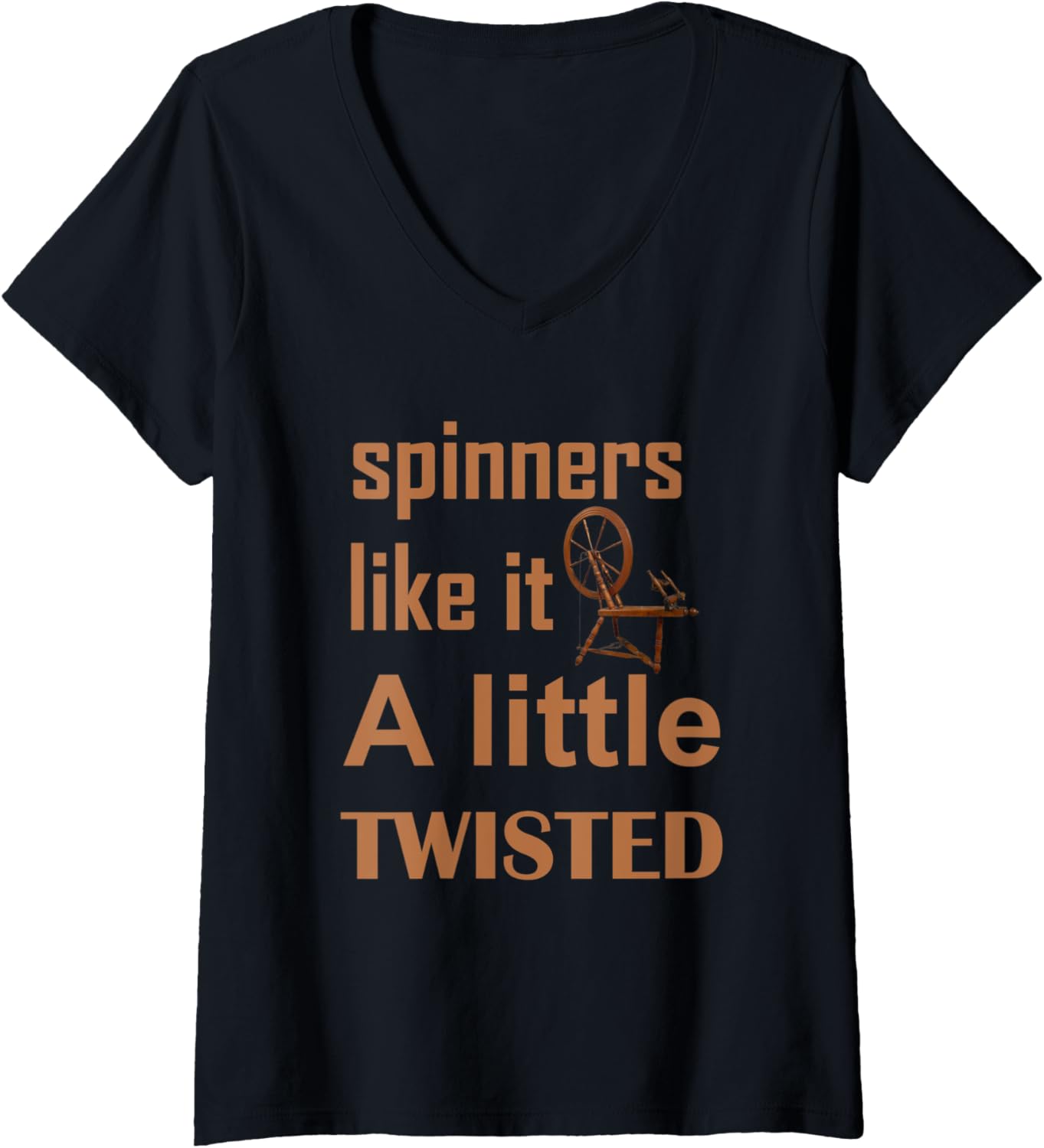 Womens Yarn Spinning Gift for Wool Knitting Spinner V-Neck