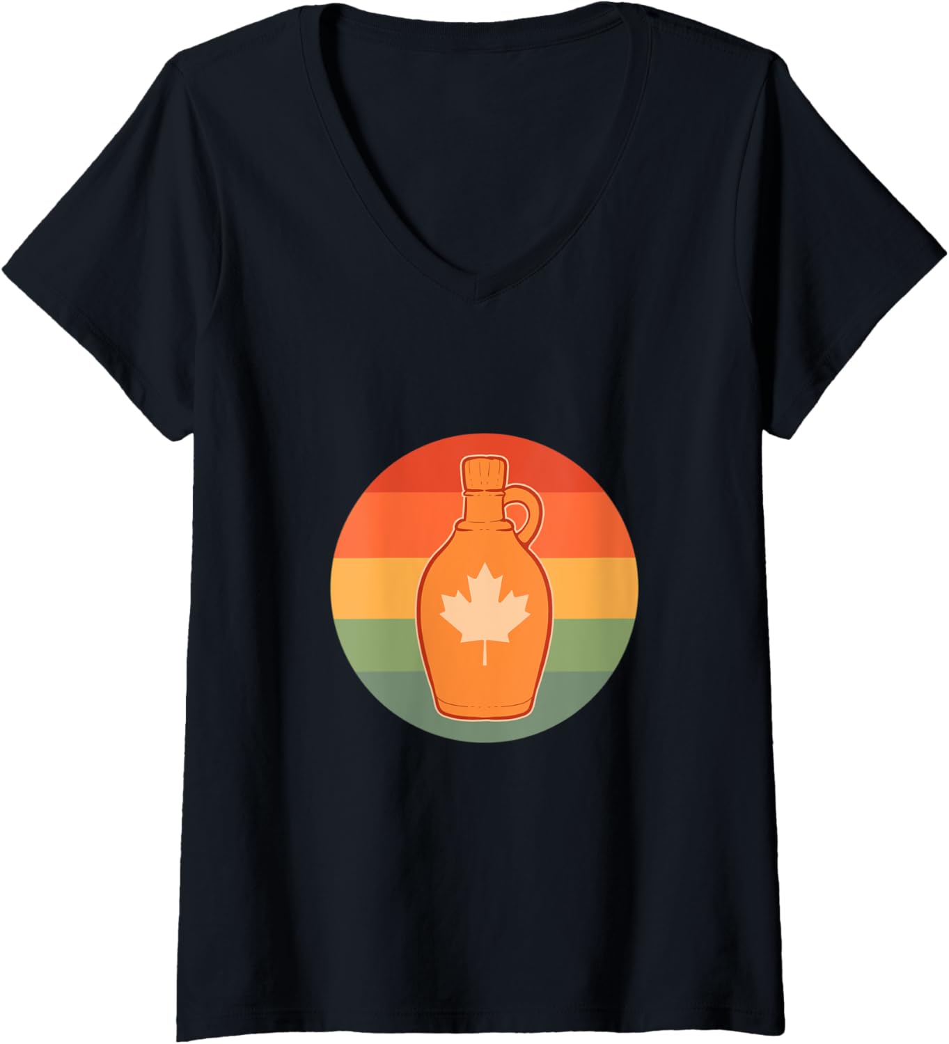 Womens Vintage Maple Syrup Farmer Sugar Sap Maker Farm Sugaring V-Neck