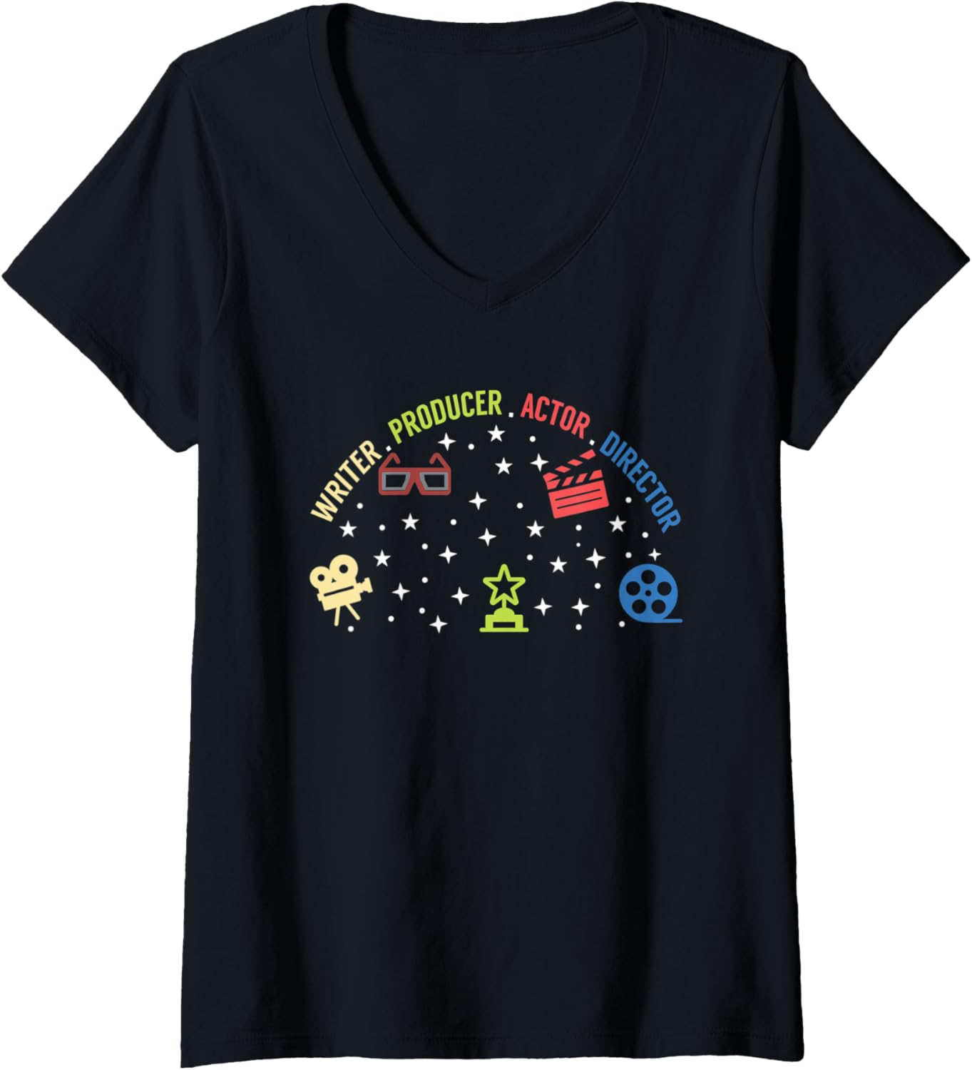 Womens Writer Producer Actor Director Funny Film Theatre Filmmaker V-Neck