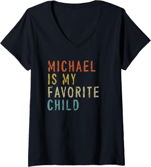 Womens Michael Is My Favorite Child Shirt From Joe Father's Day V-Neck