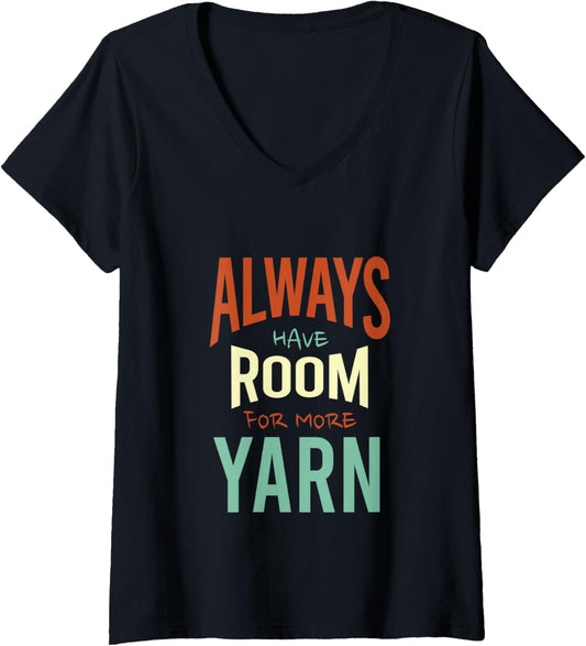 Womens Yarn Collector, Loves Buying Yarn V-Neck