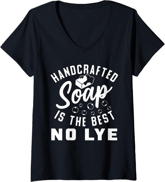 Womens Handcrafted Handmade Soap Design For Soap Makers V-Neck